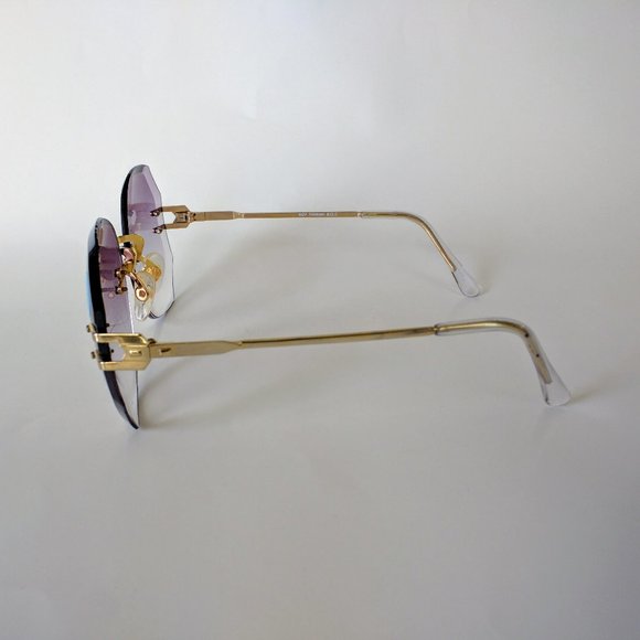 NWT Vintage 90's Lady Dia-Cut Reading Sunglasses +3.50 (Gold/Smoke) - Picture 2 of 4